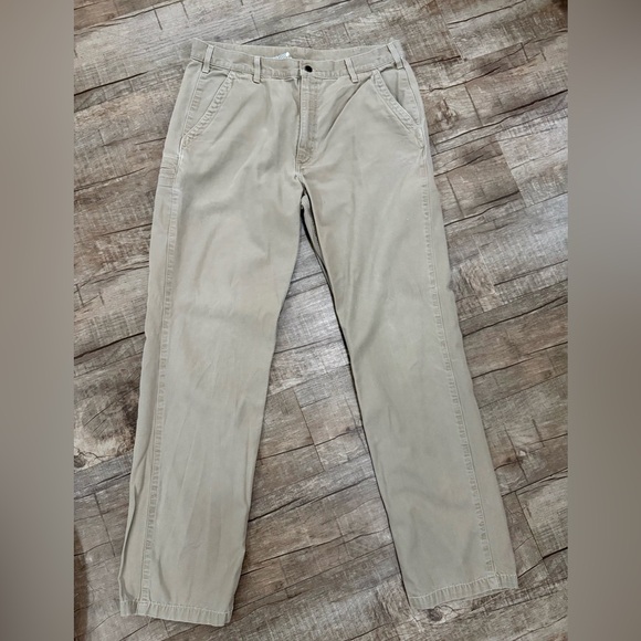 Carhartt Men’s Khaki Work Pants 38x36 Cotton Utility Pants - Picture 2 of 6